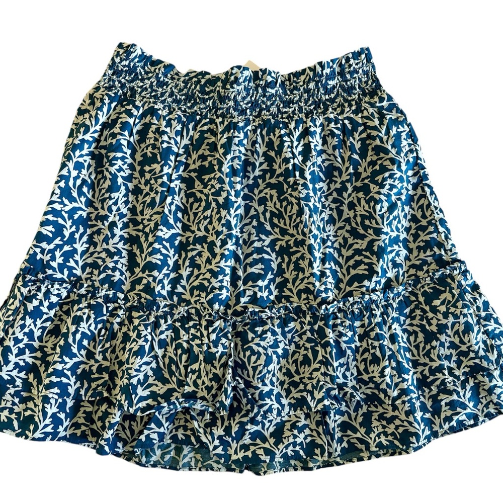 New J. Crew Ruffle smocked-waist Skirt